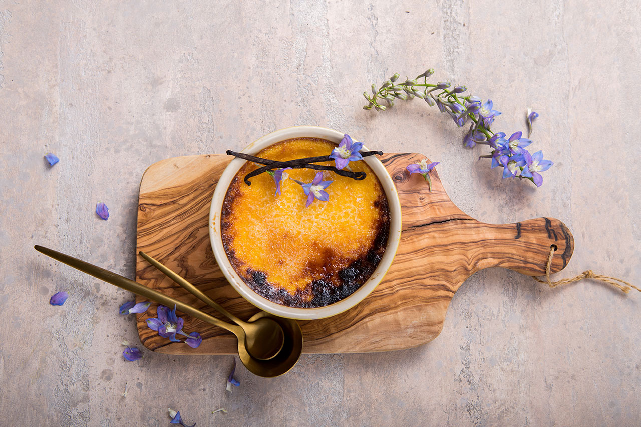 Crème brûlée à la violette