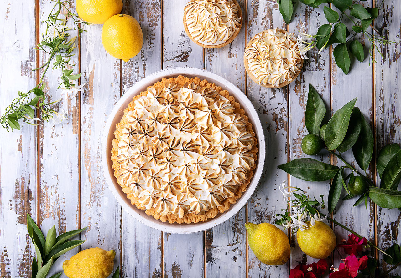 Tarte meringuée au citron vert